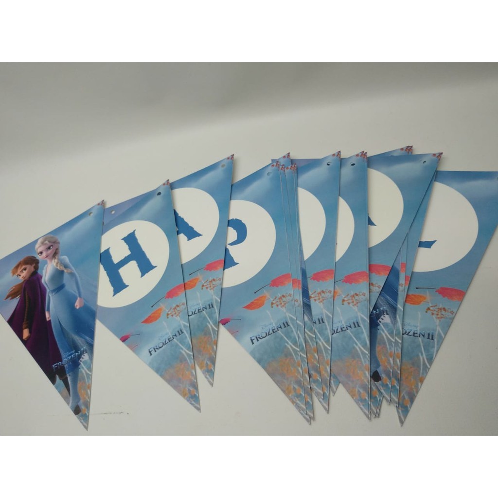 Jual Bunting Flag Frozen 2 / Bendera Ulang tahun Frozen 2 | Shopee ...