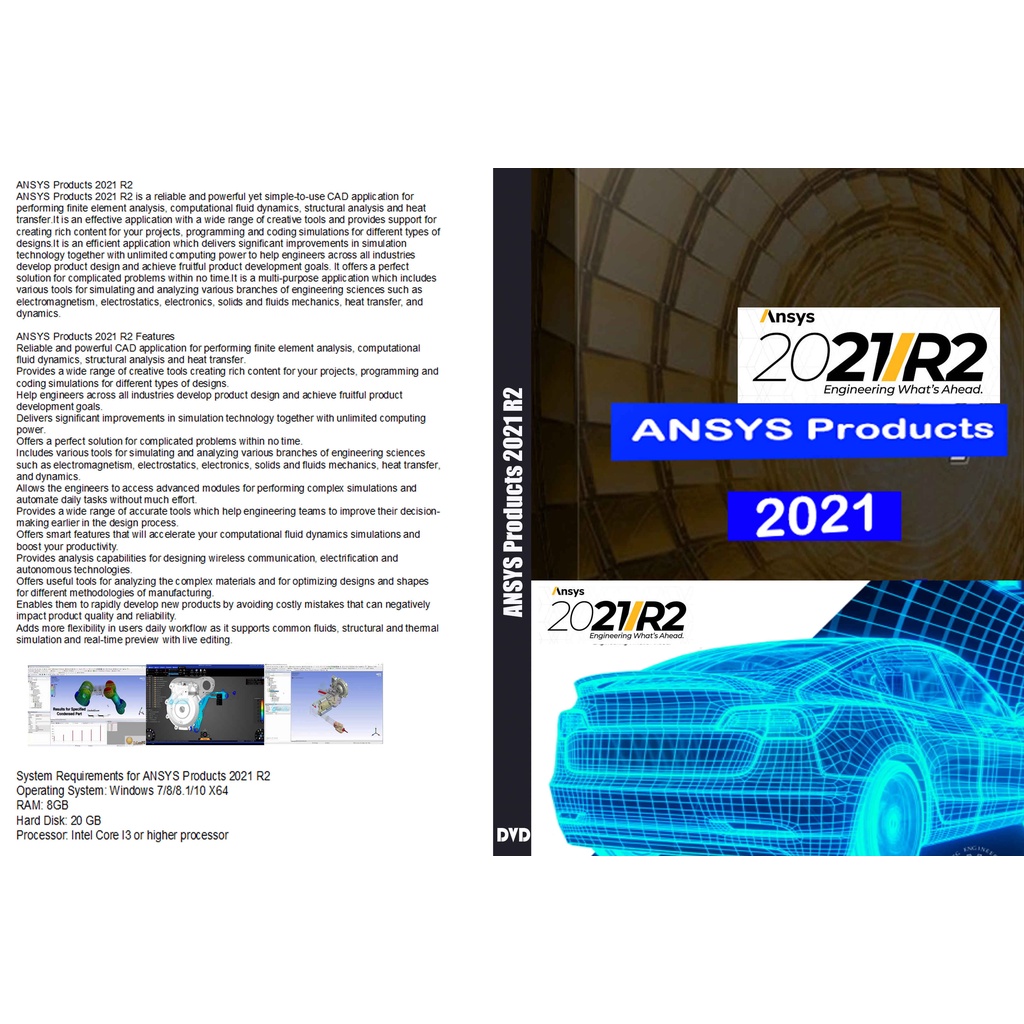 Jual DVD ANSYS -Products -2021- R2 64 BIT | Shopee Indonesia