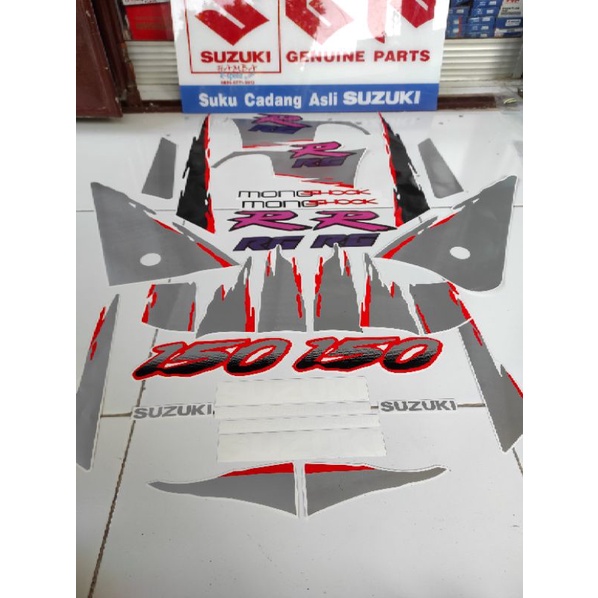 Jual striping sticker suzuki rgr hitam silver model original | Shopee ...