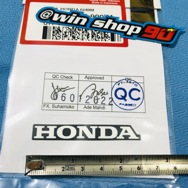 Jual stiker sticker logo emblem motor honda mark honda 60mm universal ...