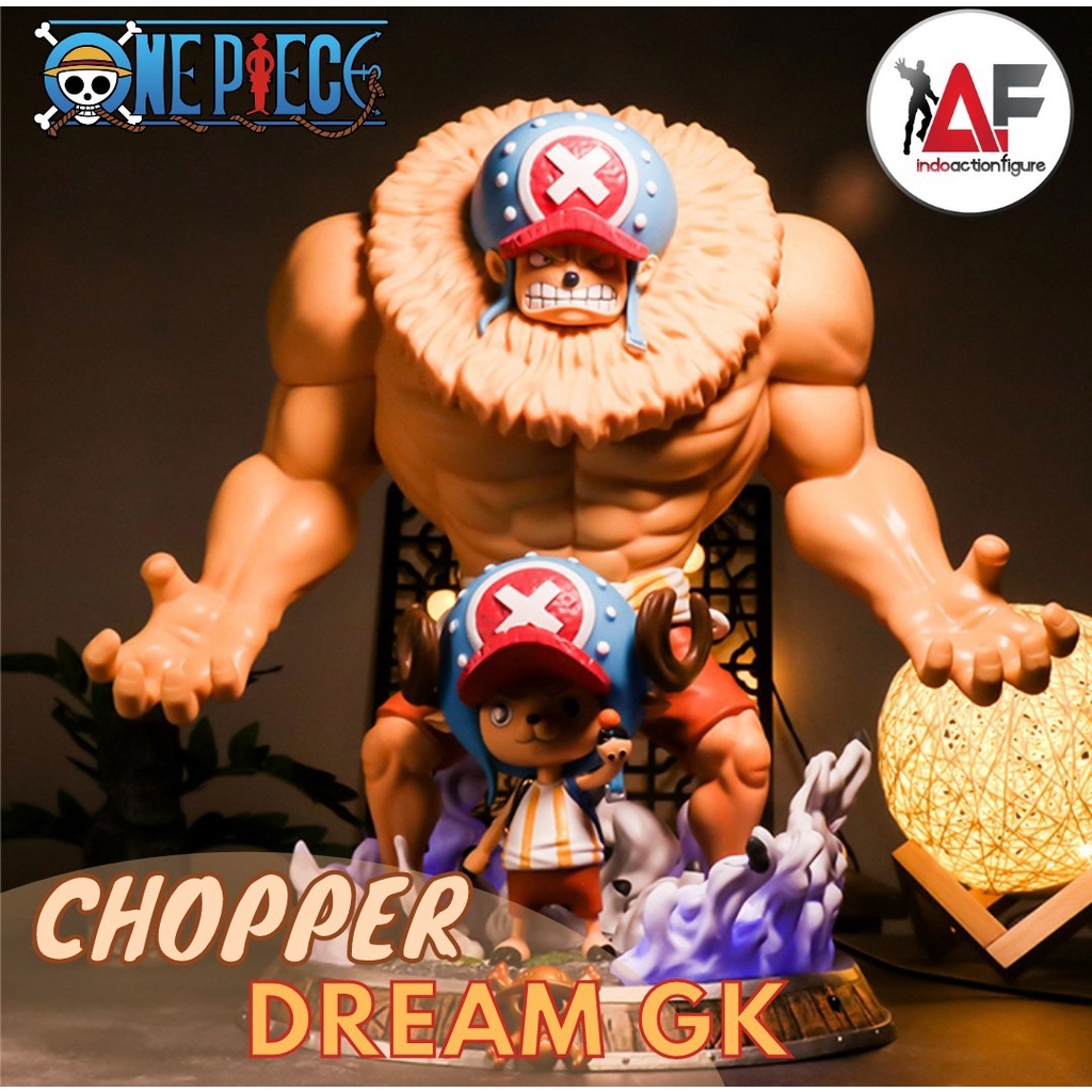 Jual STATUE One Piece Chopper Dream Studio GK Design with 14 Colors LED