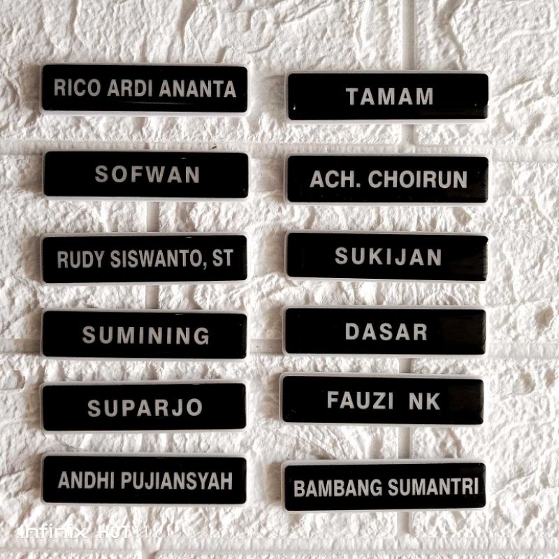Jual name tag resin anti air super awet | Shopee Indonesia