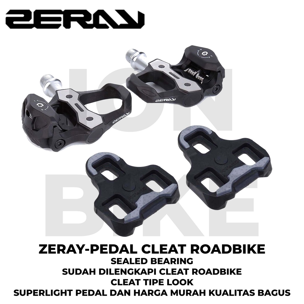 Jual Pedal Cleat Roadbike Zeray ZP110 Sealed bearing Pedal Road Bike