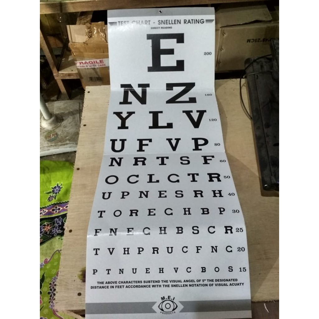 Jual Snellen - Snelen E Chart - Poster Kertas Test - Tes Penglihatan ...