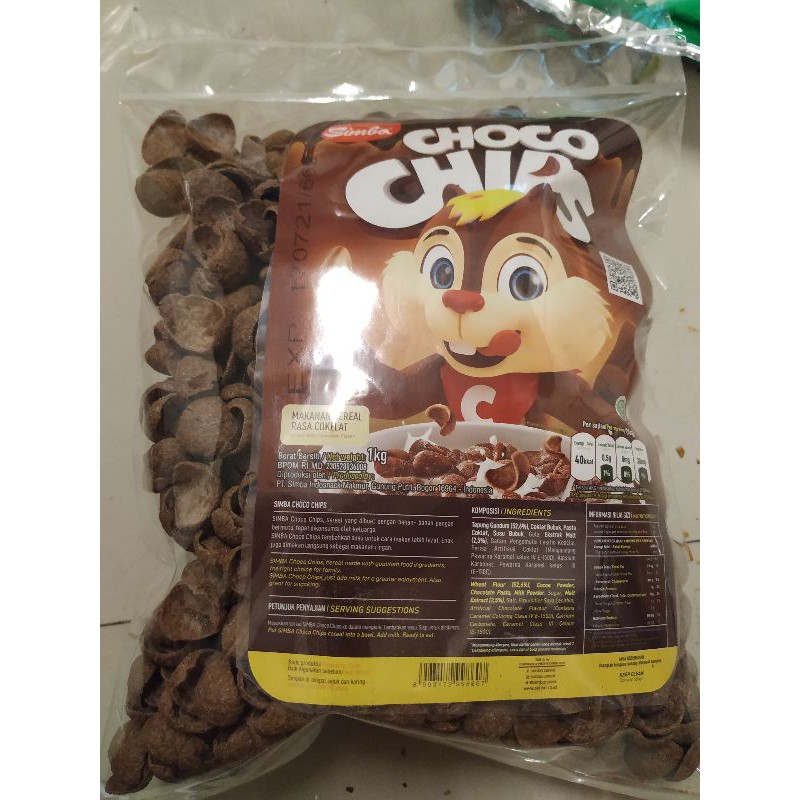 Jual sereal kiloan simba Choco chips curah sereal coklat 250 gr ...