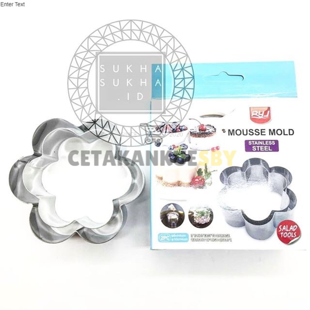 Jual [CKS] Cetakan Kue Tiramisu Ring Cutter Tiramisu Bunga Stainless ...