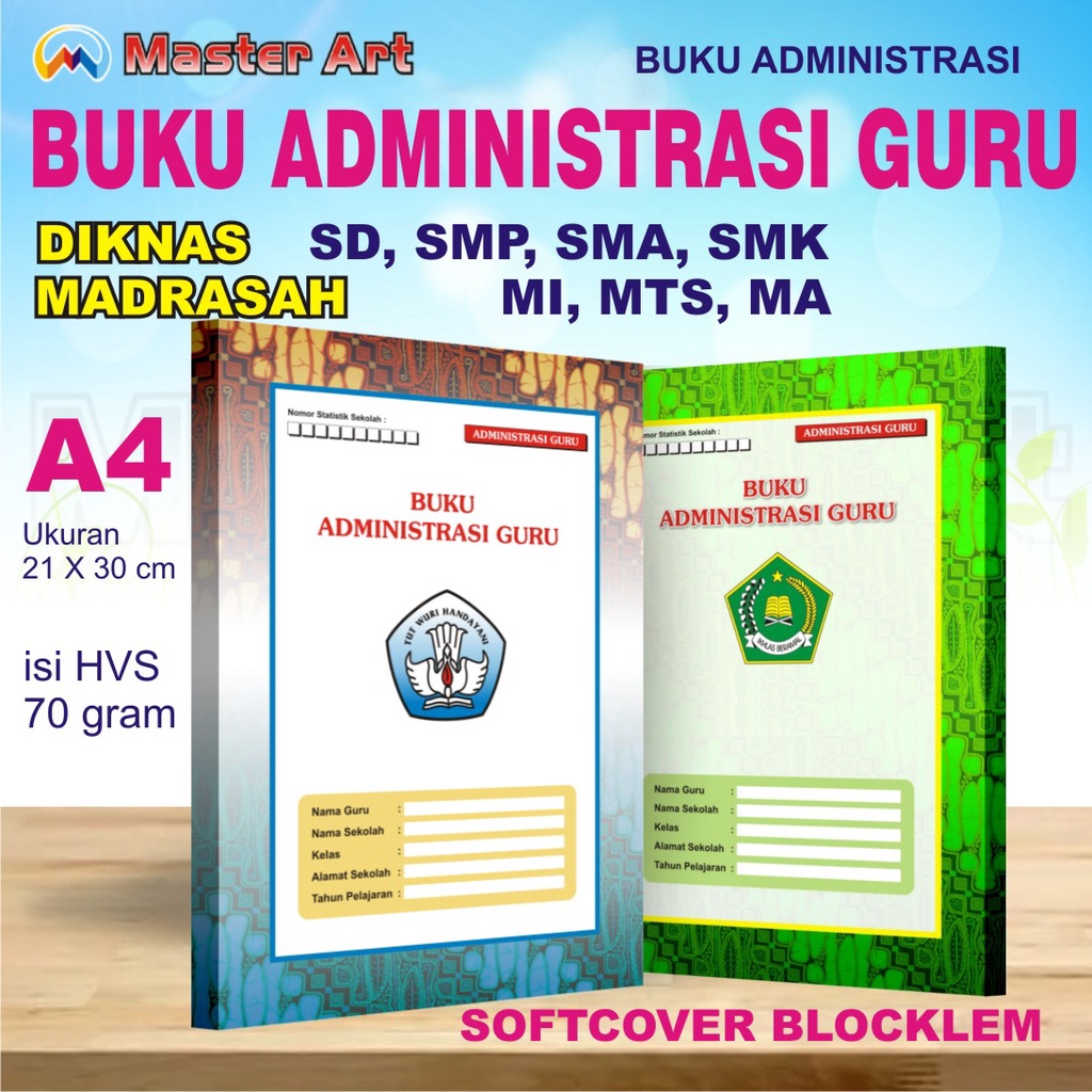 Jual BUKU ADMINISTRASI GURU - DIKNAS (SD, SMP, SMA) MADRASAH (MI, MTS ...