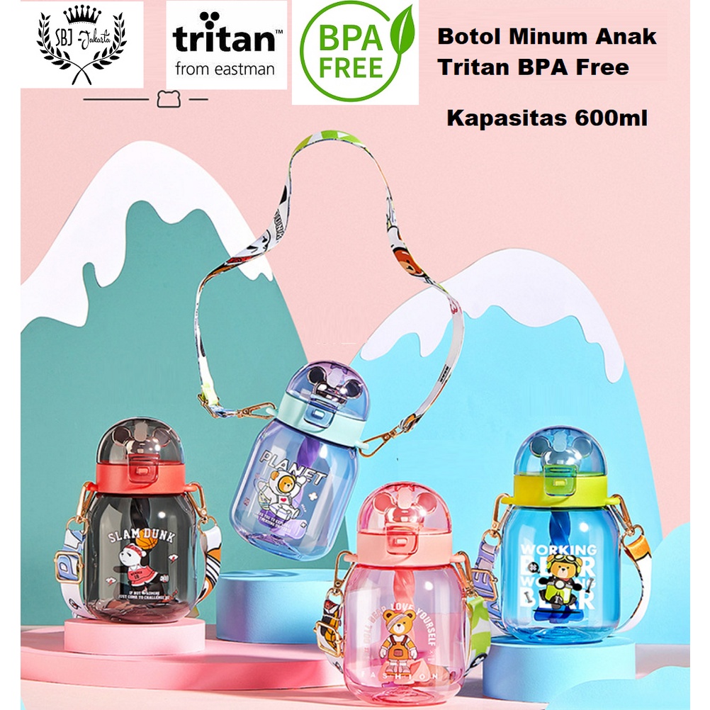 Jual BOTOL MINUM ANAK PLANET TRITAN BPA FREE 600 ML DENGAN TALI ...