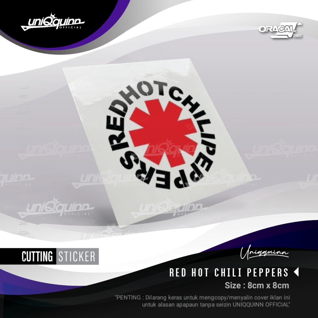 Jual UQ Cutting Sticker Red Hot Chili Peppers || Stiker Musik || Stiker ...