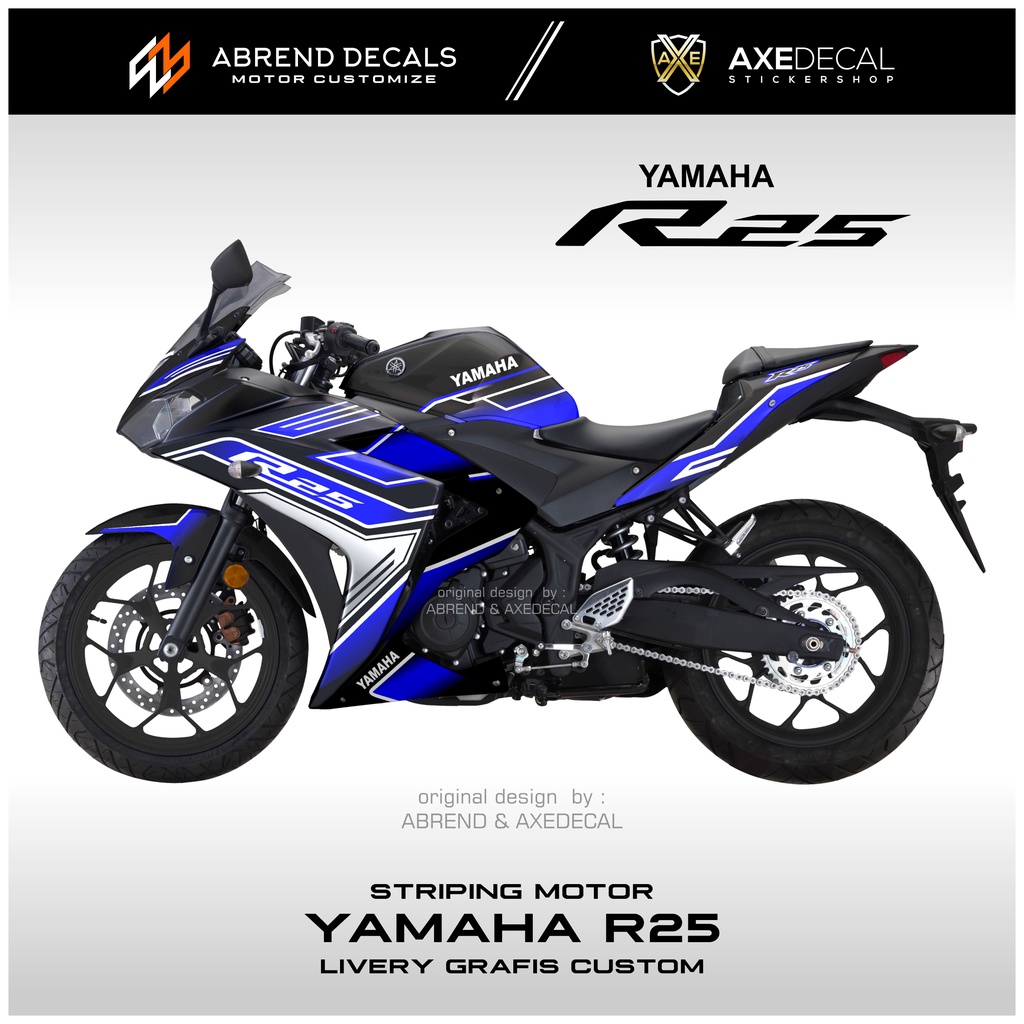 Jual STRIPING YAMAHA R25 GRAFIS CUSTOM / STIKER MOTOR R25 / STOCK ...