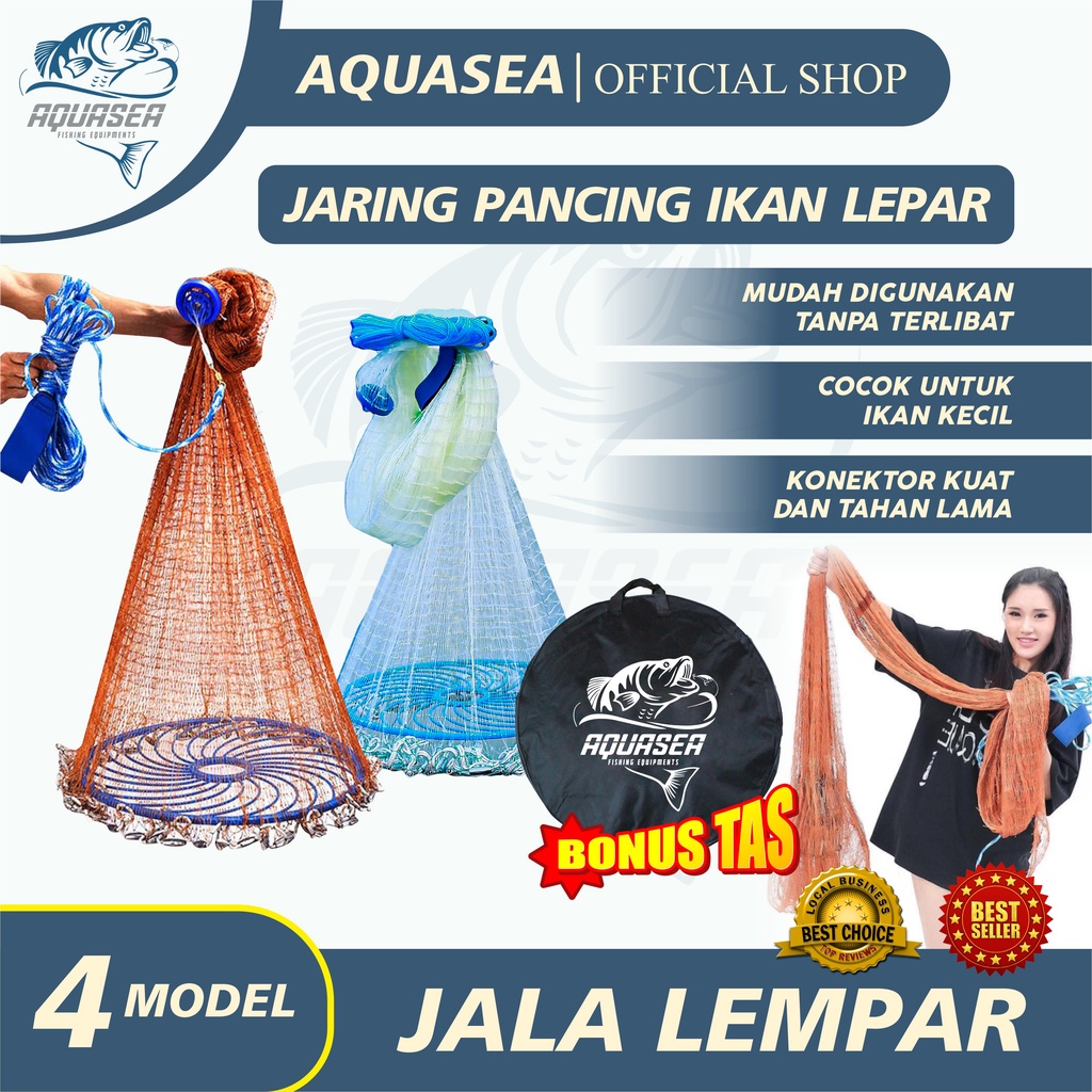 Jaring Mesh Frisbee Pancing Jala Lempar Penangkap Ikan Udang