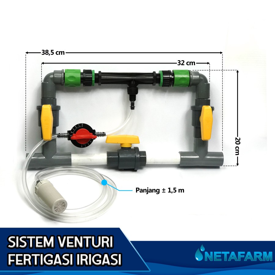 Jual Sistem Venturi Fertigasi Irigasi 1/2 dim - 1 set | Shopee Indonesia