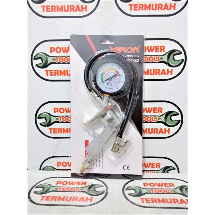 Jual Alat Isi Ban Angin Tire Inflator Pressure Gauge Compressor ...