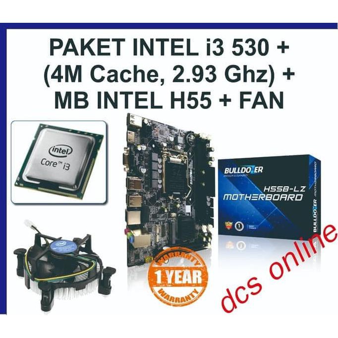 Jual Produk Terbaik] Motherboard Intel H55 Bulldozer + Core I3 530 ...