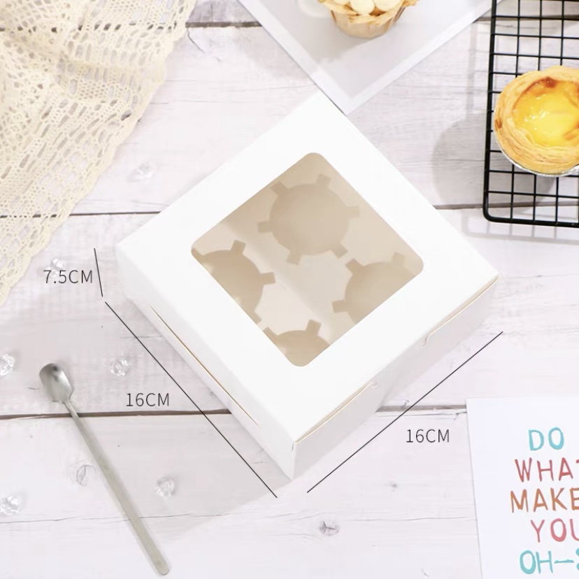 20 Stück Cupcake Boxen Mit Fenster - Muffin Verpackung Mit Innenstütze