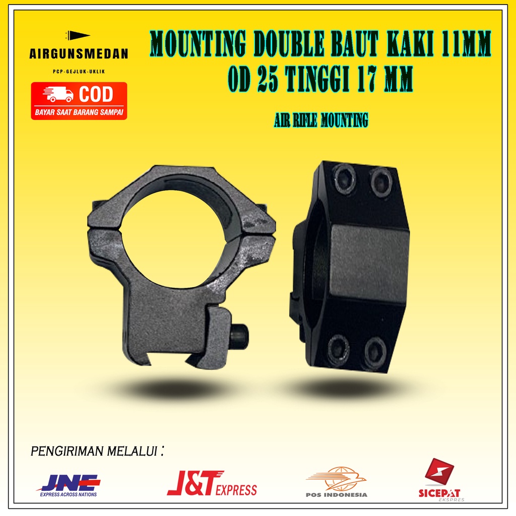 Jual Mounting Teleskop Double Baut Kaki 11m OD 30 Tinggi 25mm | Shopee ...