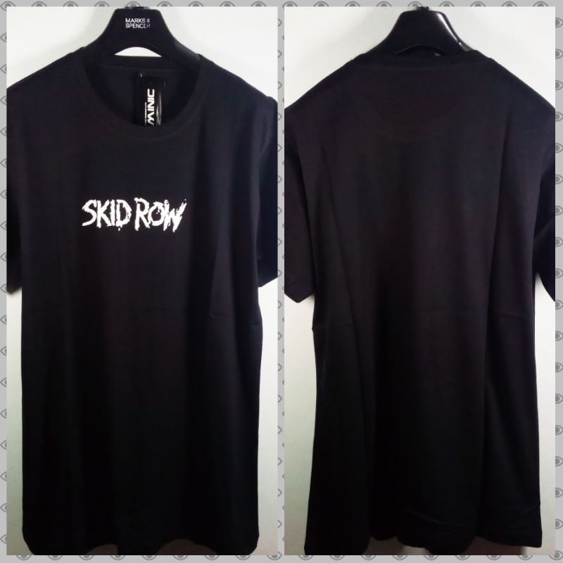 Skid Row Red Logo Black Metal Oversized Men's Premium Quality In Lowest Price Tee Only In BD