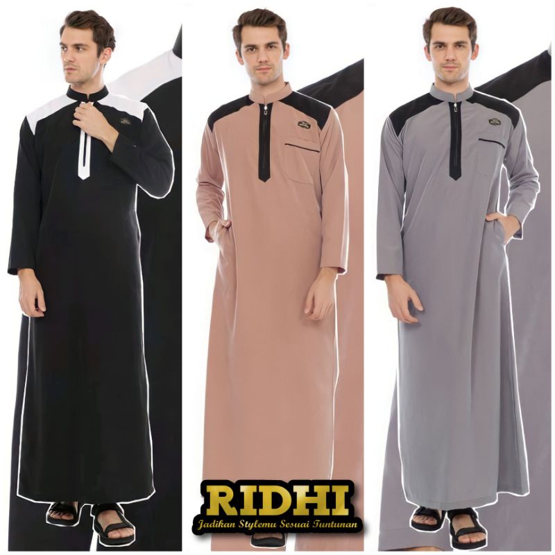 Jual Baju Jubah Gamis Pria Dewasa Muslim Ikhwan Lengan Panjang Murah