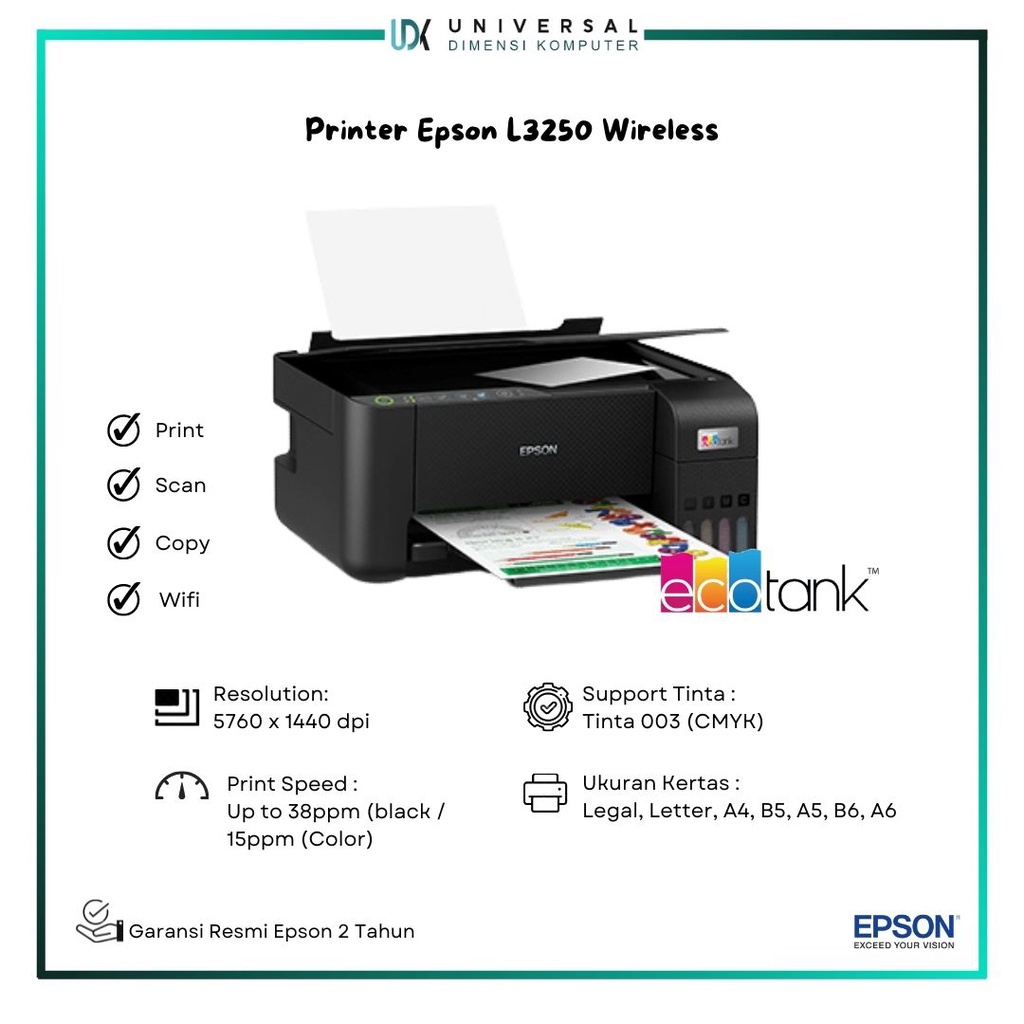 Jual PRINTER EPSON L3250 ALL IN ONE PRINTER WIRELLES | Shopee Indonesia