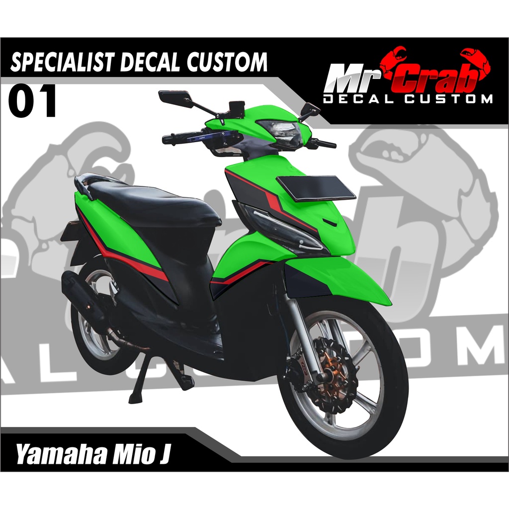 Jual Decal Yamaha MIO J .Sticker Decal Lis Variasi MIO J Full Body ...