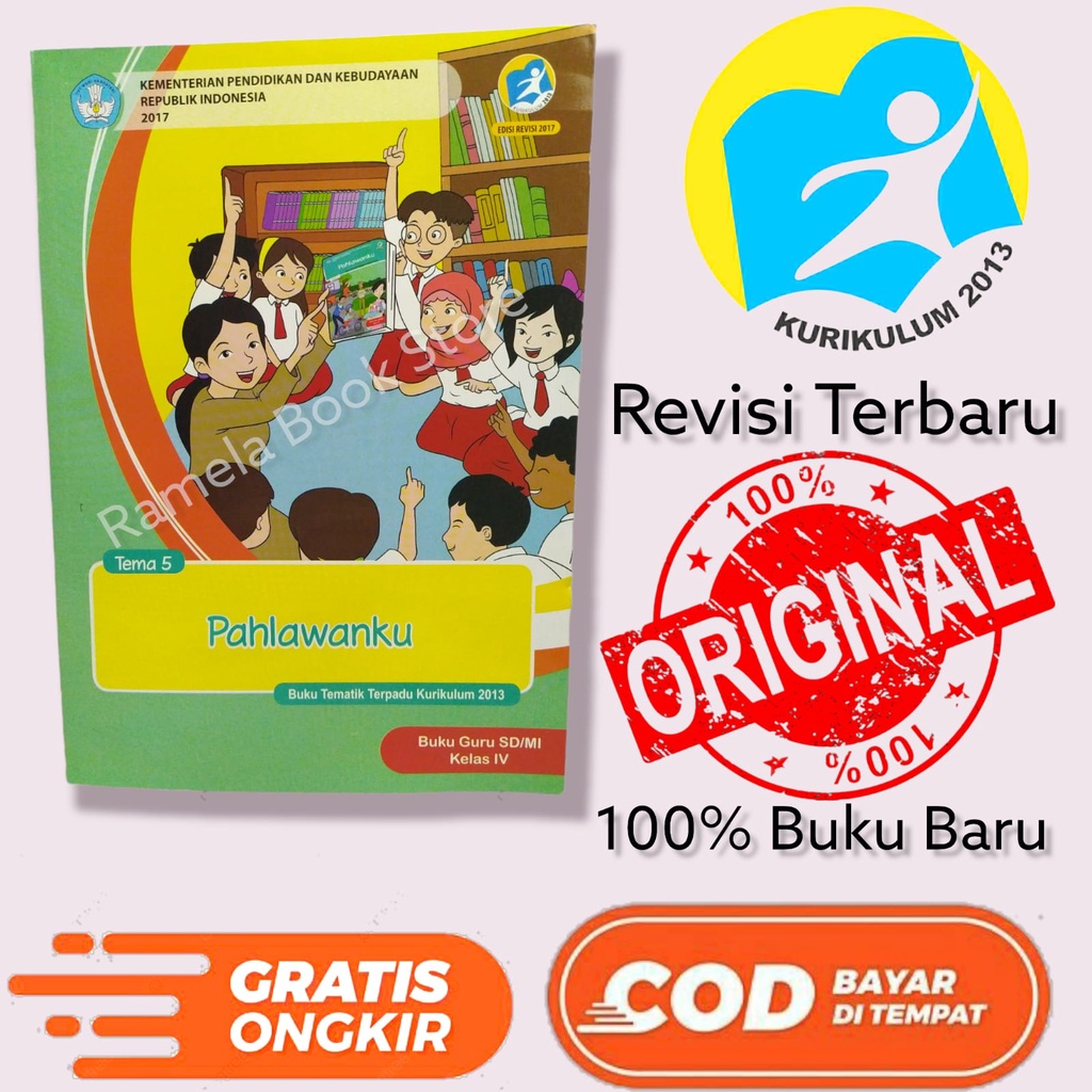 Jual Buku Guru Tematik Kelas 4 Tema 5 Pahlawanku Kurikulum 2013 Edisi Revisi 2017 Kemendikbud 9054