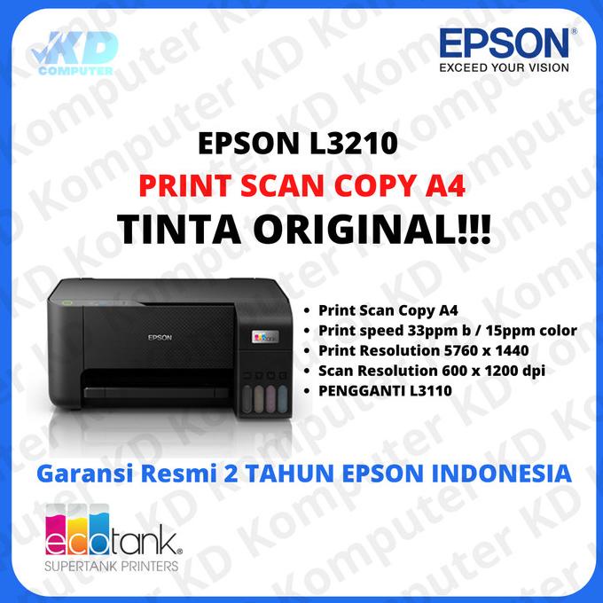 Jual Epson L3210 Print Scan Copy A4 Garansi Resmi Pengganti L3110 Shopee Indonesia 7927