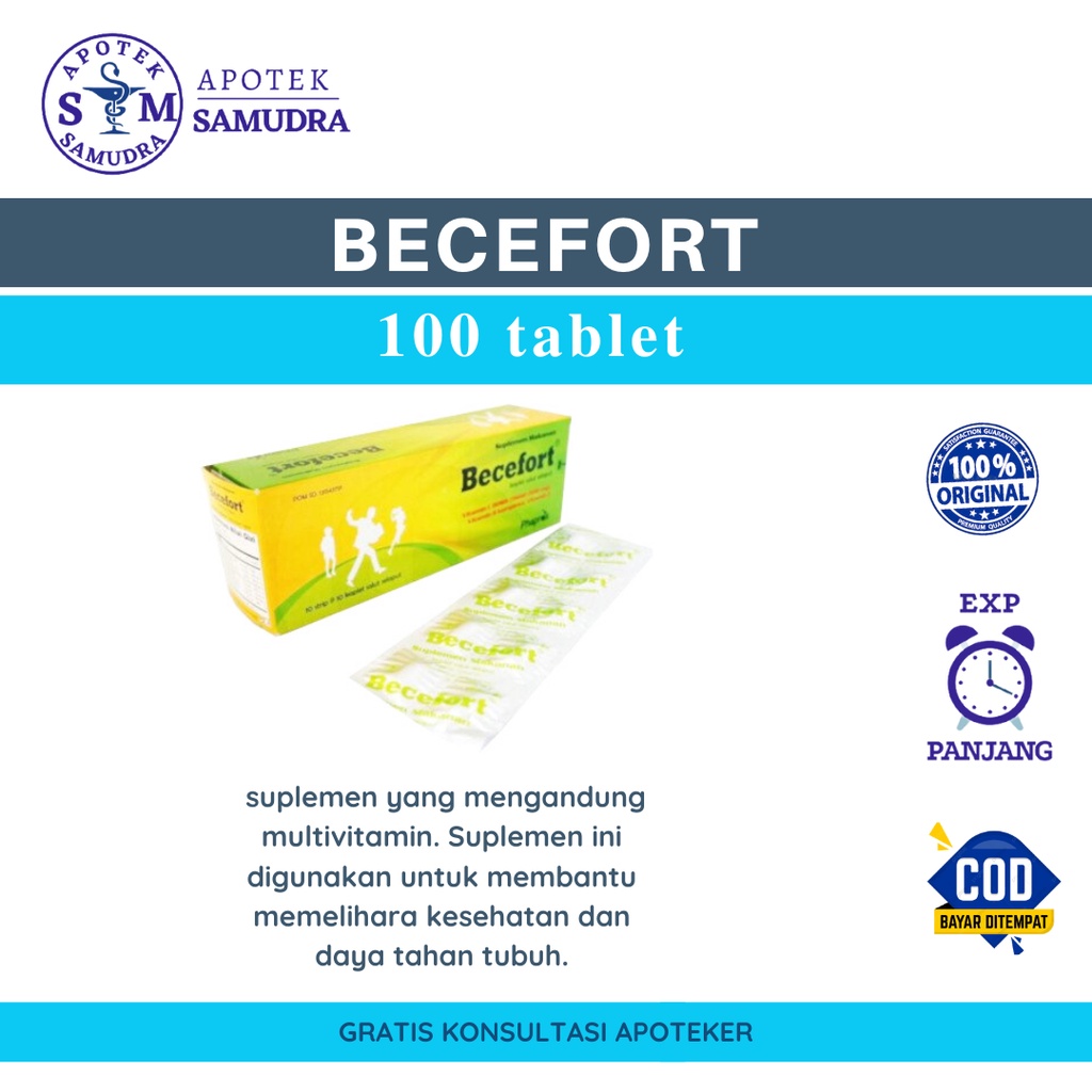 Jual BECEFORT Kaplet - Per Strip Isi 10 Table (multivitamin Anak ...