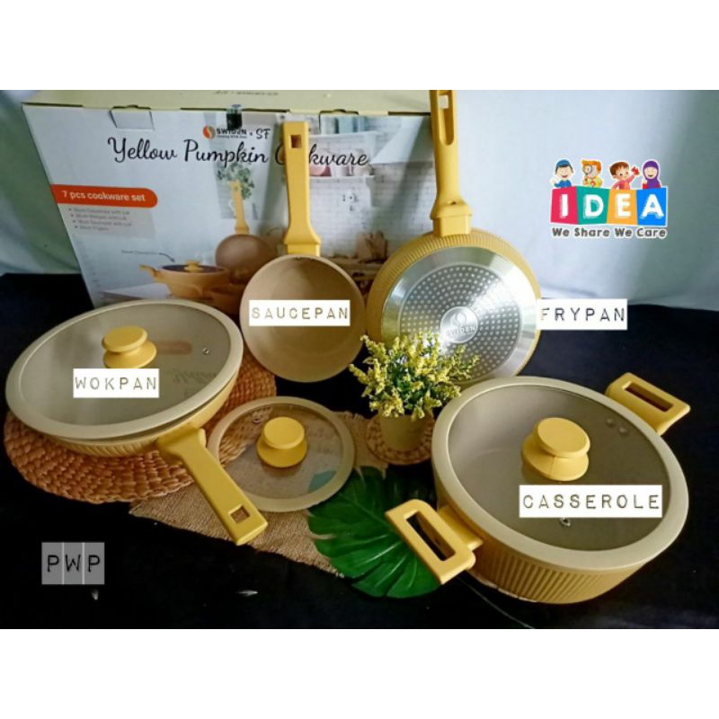 Jual Yellow Pumpkin ll Panci Kuning ll Eceran ll Ready ll Teflon ll ...