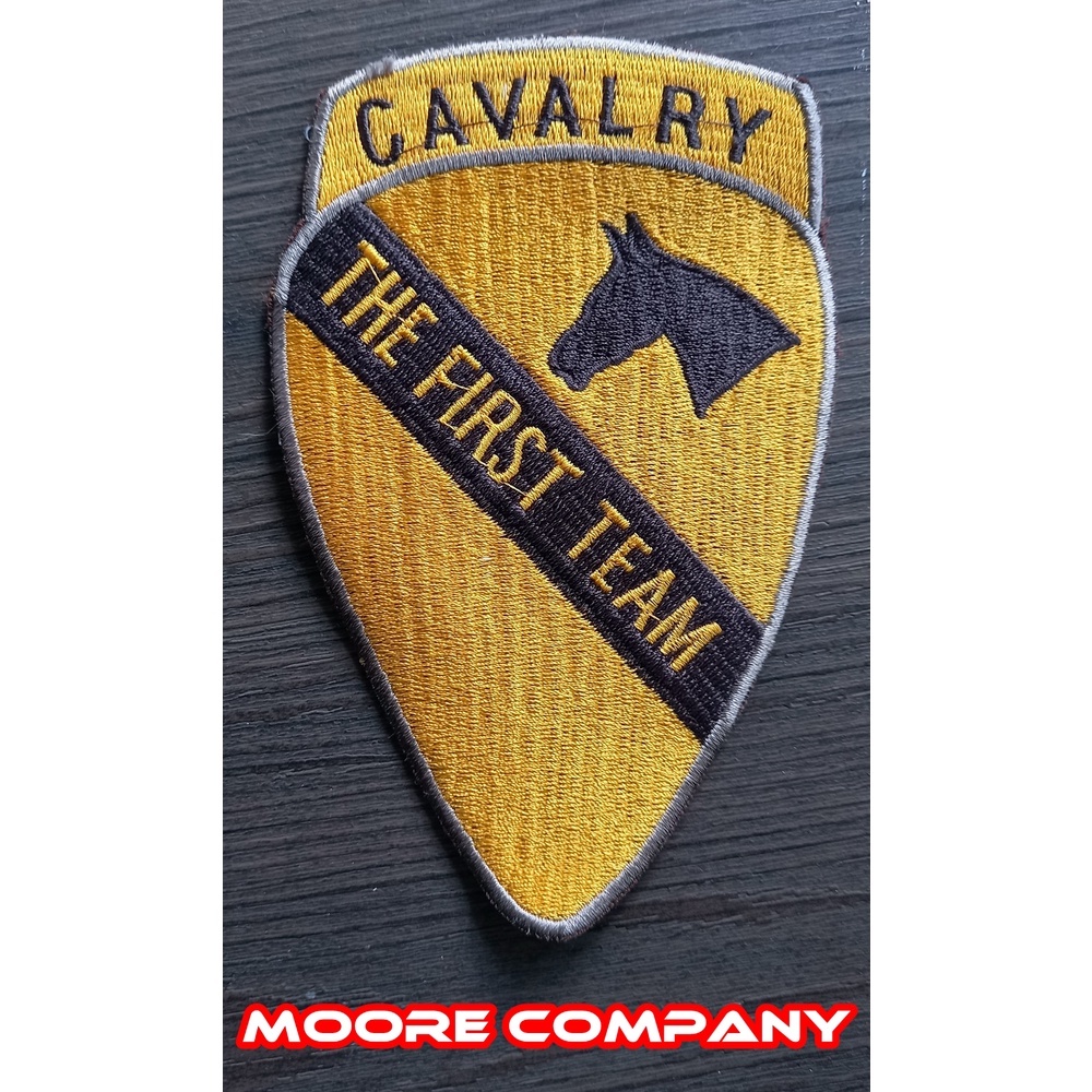 thumbnail image 2 of US Army 1st Cavalry Division Patch – OD Green, Veteran, Fort Hood, First Team 2 of 5