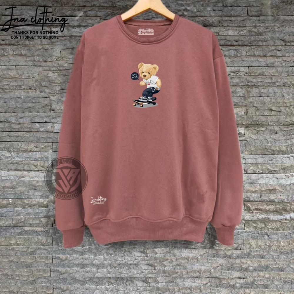 Jual Crewneck Pria Crunek Cowo Crewnek Bear Sweater Laki Switer Gambar
