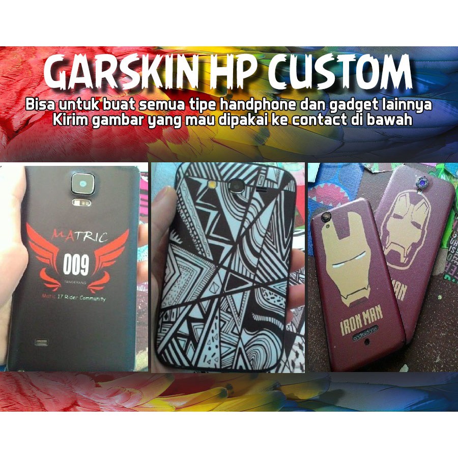 Jual Garskin Skin Hp Asus Apple Oppo Xiaomi Samsung Dll 1 Hari Jadi Premium Free Custom