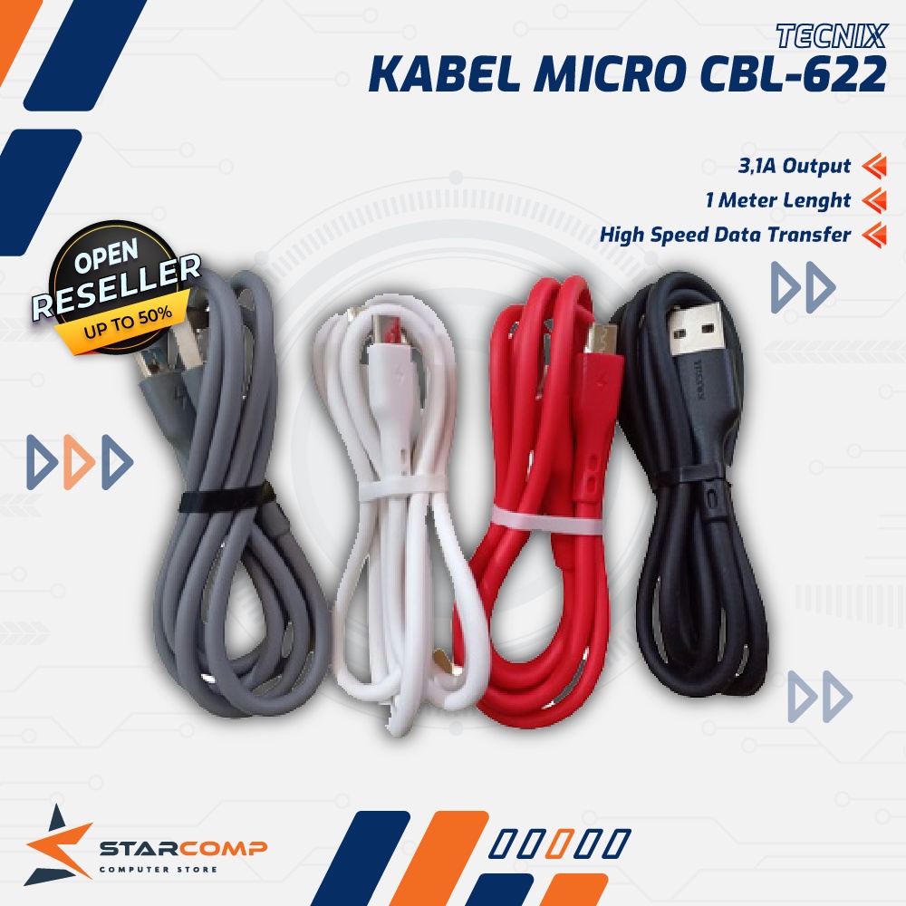 Jual Kabel Micro Tecnix Cbl Kabel Data Micro Usb Fast Charging Satuan Shopee Indonesia