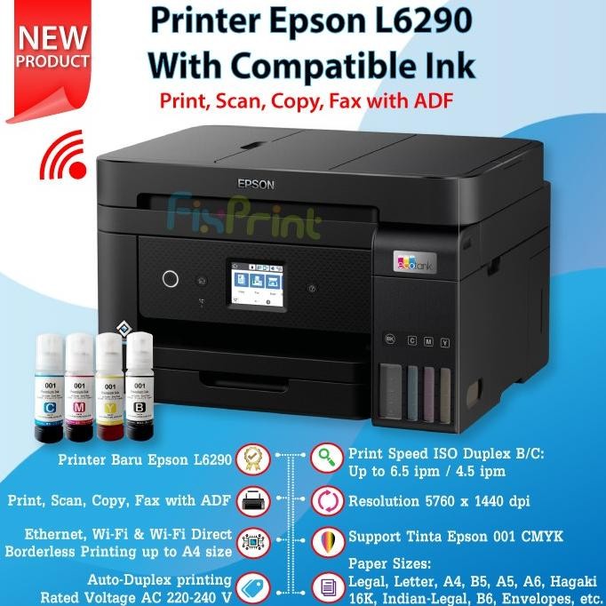 Jual Printer Epson Ecotank L6290 A4 Wi Fi Duplex All In One Ink Tank