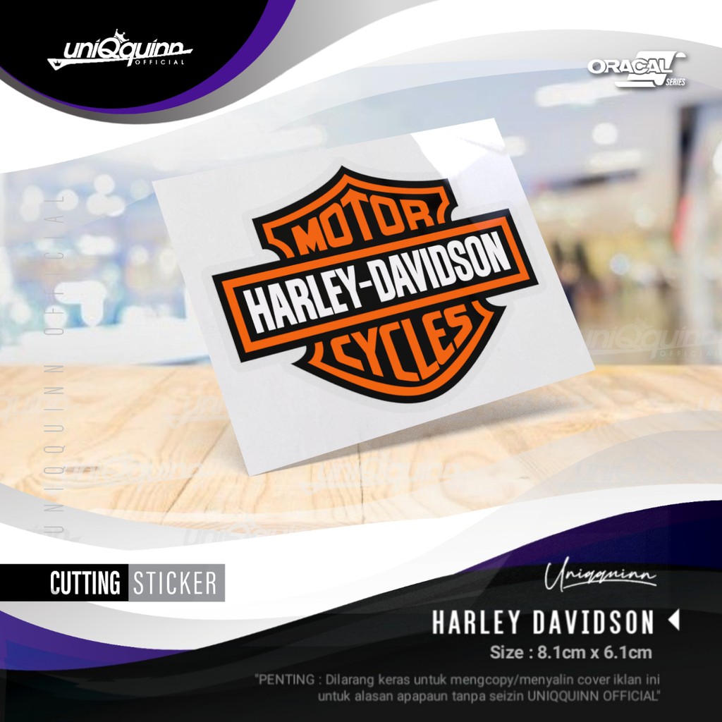 Jual UQ Cutting Sticker Motor Harley Davidson 3 Warna | Stiker Murah ...