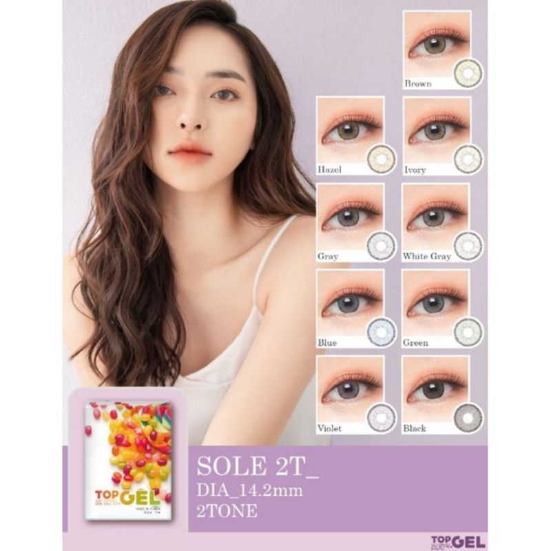 Jual Softlens Top Gel Sole T Normal Shopee Indonesia