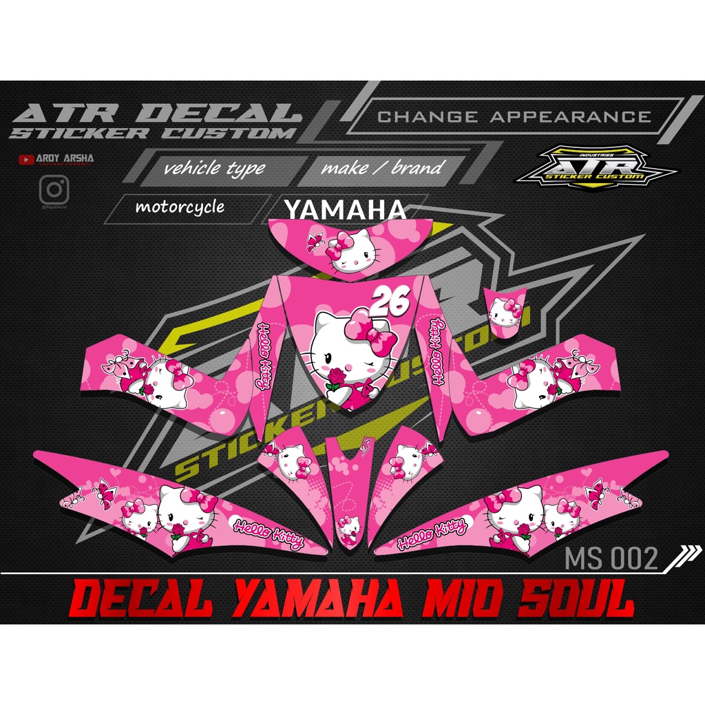 Jual Decal Fullbody Yamaha Mio Soul GT - Sticker Motor Full Desain