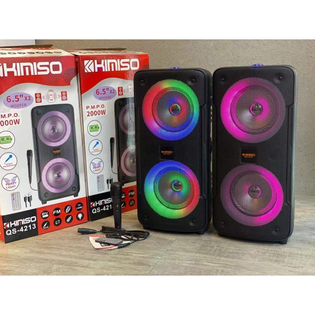 Jual Speaker Bluetooth Kimiso QS-4213 Outdoor Portable Trolley Speaker ...