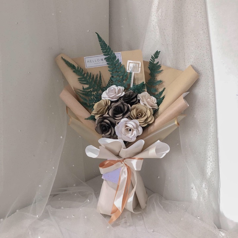 Jual Buket Bunga Rustic | Paper Flowers Bouquet Rustic Theme | Buket ...