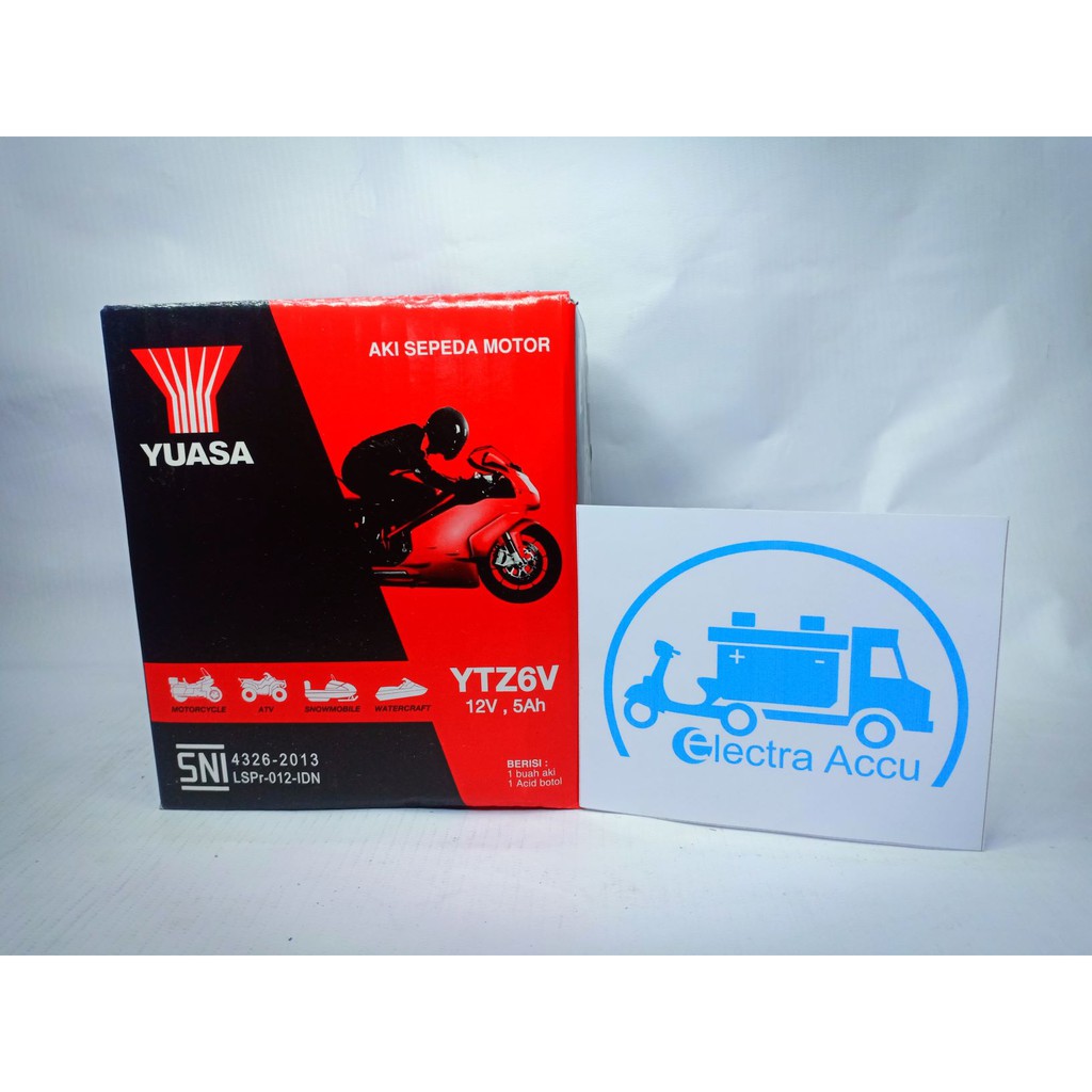 Jual Aki Motor Honda CB150R YTZ6V Yuasa Accu kering Original Ori