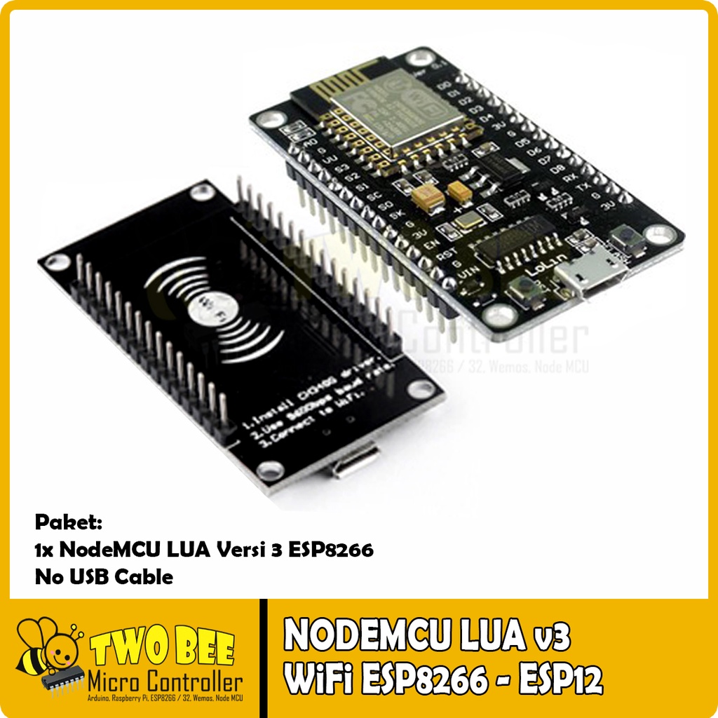 Jual NODEMCU LUA WIFI V3 4MB 32MBITS CH340 FLASH ESP8266 ESP12 BOARD ...