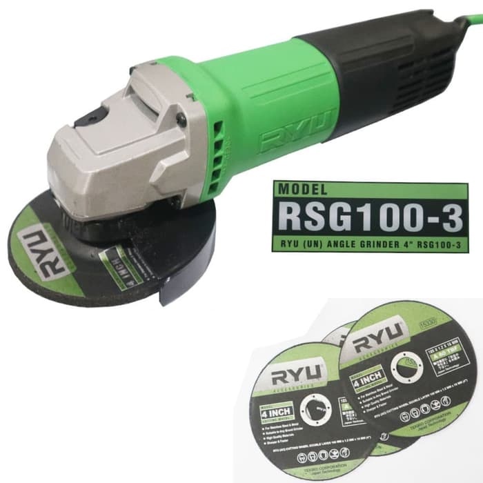 Jual GERINDA RYU RSG 100-3 Angle Grinder Mesin Gerinda Tangan FREE ...