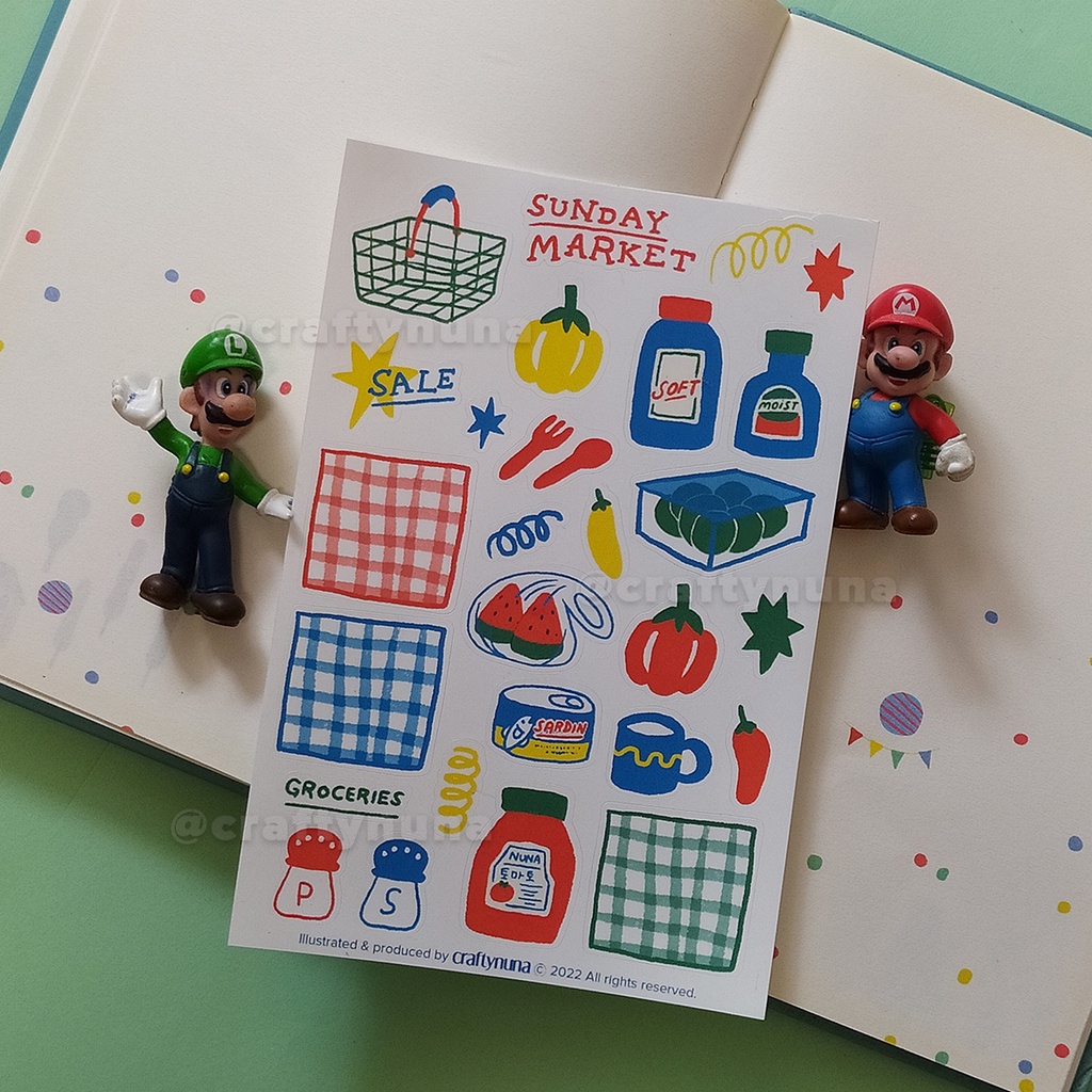 Jual Random RGB Scribbles sticker set by Crafty Nuna groceries deco ...