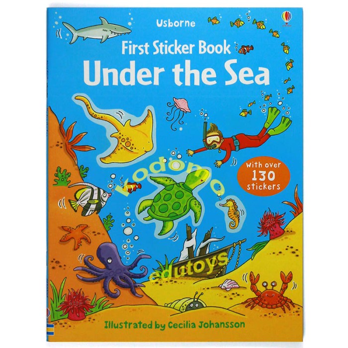 Jual CODE114 terpercaya Usborne First Sticker Book Under the Sea, BUKU bacaan Import Aktivitas