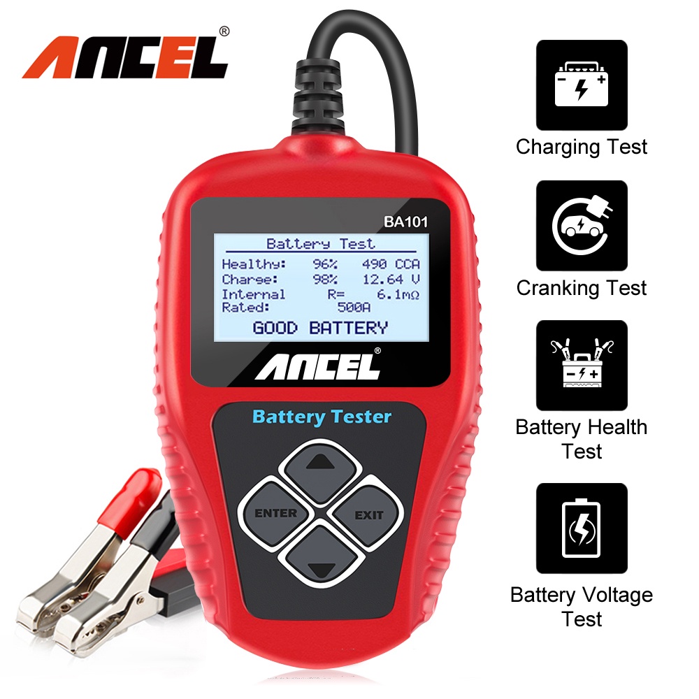 Jual ANCEL BA101 Penguji Baterai Mobil 12V 100-2000 CCA Alat Baterai ...
