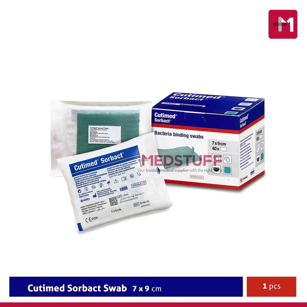 Jual Cutimed Sorbact Swab Dressing Luka Antimikrobial Rawat Luka Shopee Indonesia