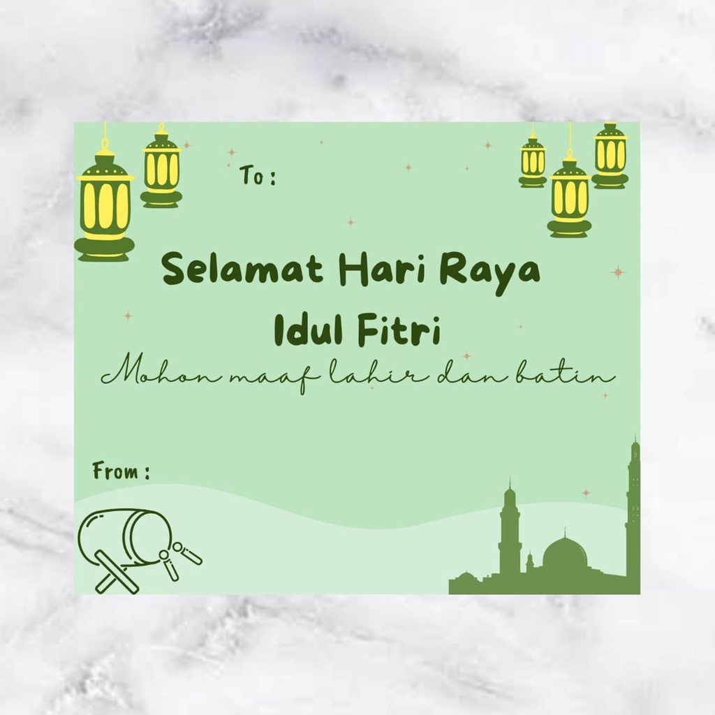 Jual Kartu Ucapan Greeting Card Happy Birthday Ucapan Hari Raya Idul ...