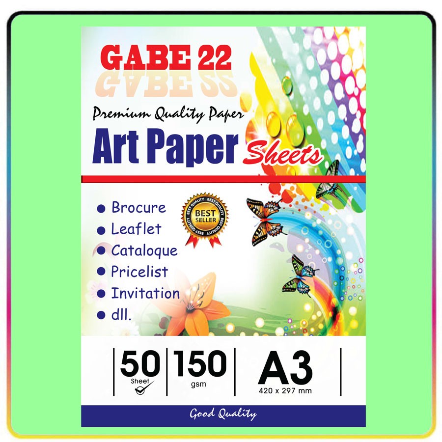 Jual KERTAS ART PAPER 150gsm isi 50 Lembar A3 Shopee Indonesia