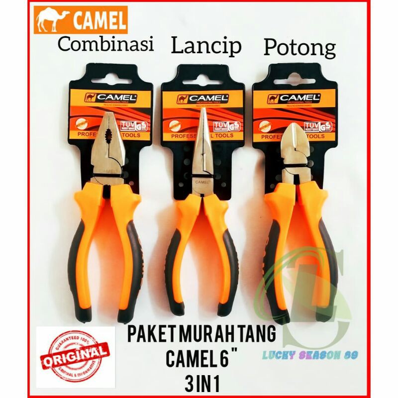 Jual CAMEL SET TANG 3 IN 1 TANG COMBINASI / TANG LANCIP / TANG POTONG 3 ...