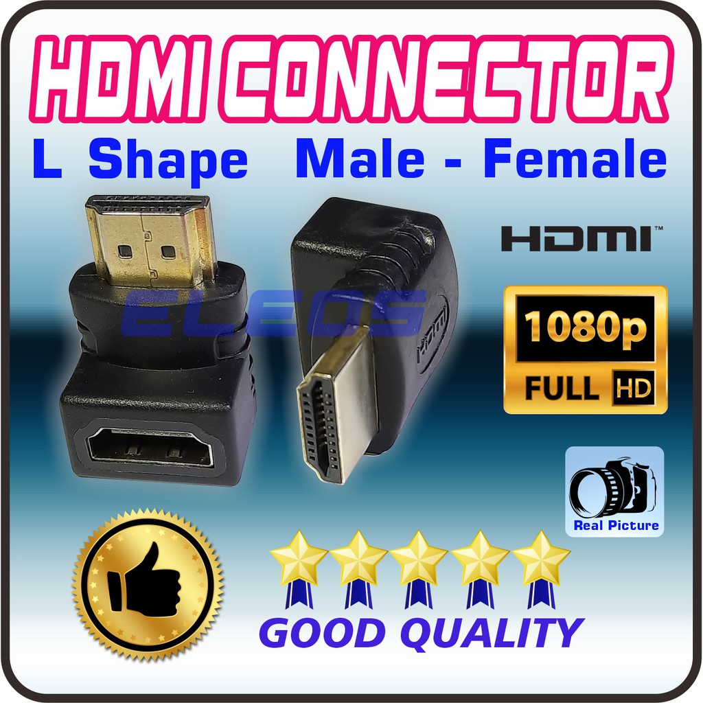 Jual Konektor sambungan HDMI bentuk L male to female | Shopee Indonesia