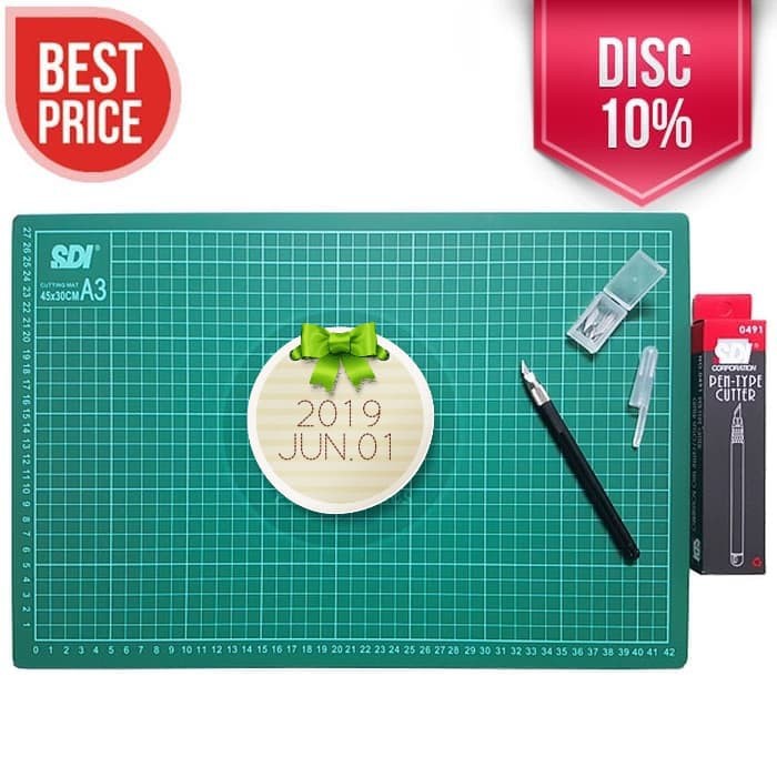 Jual Paket Cutting Mat A3 + Pencutter SDI Gundam Toolset Gunpla Starter